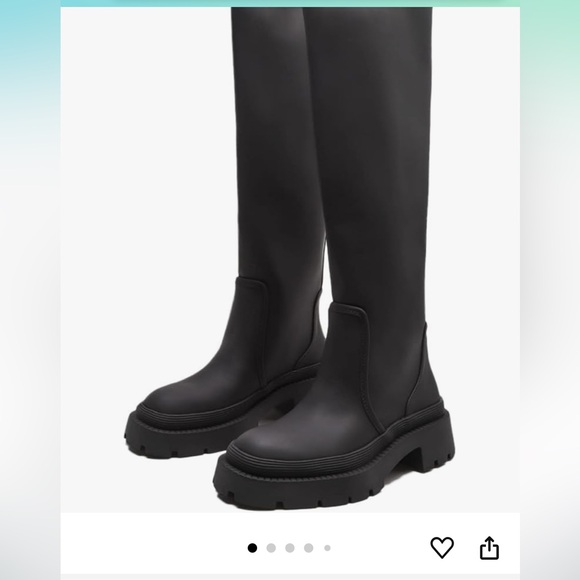 Womens Knee High Boots Thick Bottom Casual Wedding Hiking size 41/ 10.5 - Picture 4 of 14